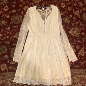Ivory lace boutique dress